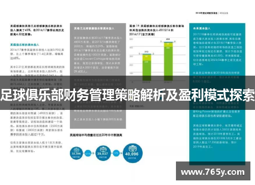 足球俱乐部财务管理策略解析及盈利模式探索